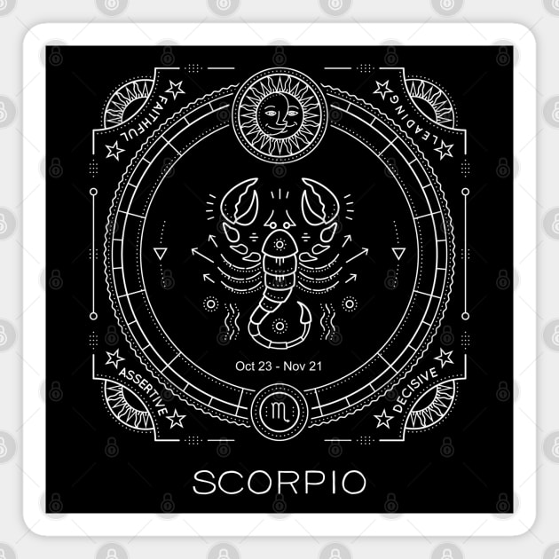 Scorpio Astrological Zodiac Sun Sign Scorpion Magnet by Pine Hill Goods